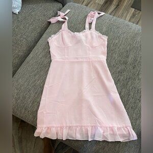 Elegant Pink Sleeveless Dress